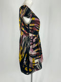 Julie Dillon Size 16W Black Multi Brush strokes Dress