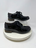 Josef Seibel Size 8/8.5 (39) Black Crinkle Patent Oxfords