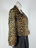 Vintage Roaman's Size 14W Brown & Black Leopard Print Shirt