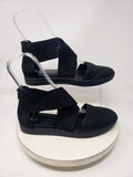 Eileen Fisher Size 11 Black Criss-Cross Sandals