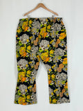 Wray Size 3X (22/24) Black Multi Artichoke Floral Pants