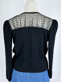 Vintage St. John Size 12/14 (10) Black Lace Sweater
