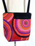 Black & Peach Multi-Color Circles Shoulder Purse