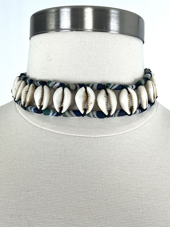 African Cowrie Shell Choker