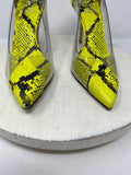 Vince Camuto Size 8 Neon Yellow Python Heels