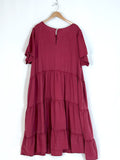 Tradlands Size 3X (22/24) Red Tiered Dress