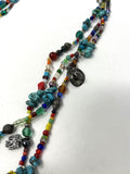 Multi-Color Bead Charm Southwest Necklace