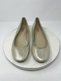 ecco Size 10 (41) Gold Metallic Crosshatch Wedge Ballet Flats