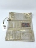 Hobo Int'l Gold Leather Metallic Tri-fold Wallet NWT