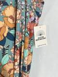 Altar Houseline Size 3X Peach & Teal Floral Dress NWT