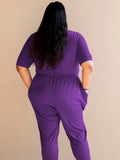 Peridot Size 18W Purple Grape Jumpsuit