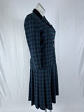Vintage Pendleton Size 12P Navy & Green Plaid Skirt Suit