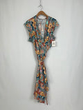 Altar Houseline Size 3X Peach & Teal Floral Dress NWT