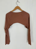 Cacique Size 22/24 Light Brown Ribbed Shrug NWT