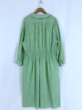 Wray Size 3X Green & White Stripe Dress