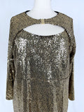 eloquii Size 26 Gold Sequined Dress NWT