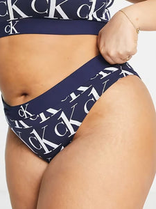 Calvin Klein Size 3X (24) Blue & White Logo Panties NWT