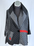 Moonlight Size XL (14/16) Black & Silver Squares & Circles Jacket