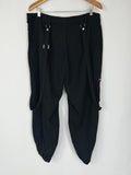 Hot Topic Size 18 Black Suspender Jogger Pants