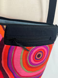 Black & Peach Multi-Color Circles Shoulder Purse