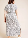 Dolan Left Coast 2X (22) Ivory & Black Animal Dots Dress