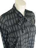 ModCloth Size 2X (18/20) Black & White Paper Clips Shirt
