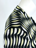 Ming Wang Size 0X (14) Black & Yellow Striped Knit Jacket NWOT