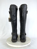 Born Size 8 Black Leather Wide Calf Boots NWOB