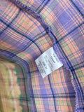 White Birch Size 3X (24) Pink & Purple Plaid Shirt