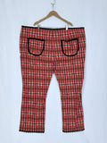 Tunnel Vision Size 5X (30/32) Orange & Black Plaid Pants NWT