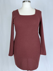 Madewell Size XXL (20/22)  Brown Ribbed Dress NWT