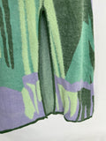 House of Sunny Size 12 Green & Lavender Abstract Dress NWT