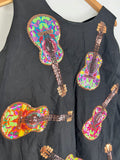 Queen of Sparkles Size XXL Black Multi-Color Guitars Dress