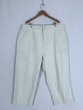 Wray Size 20 Off-White Crop Jeans