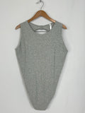 Cacique Size 26/28 Gray Ribbed Bodysuit NWT