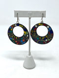 Brass & Multi-Color Stone Mosiac Ring & Earring Jewelry Set