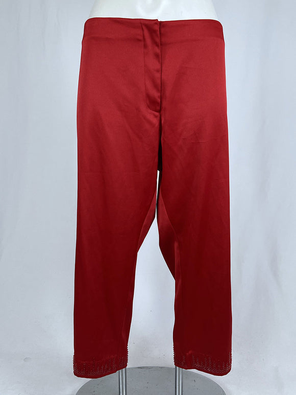 Vintage Venezia Jeans Size 26 Red Beaded Trousers