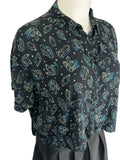 Hot Topic Size 1X (14W/16W) Black & Teal Crystals Shirt