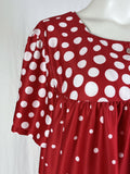 Vintage Size 18 Red & White Polka Dot Dress