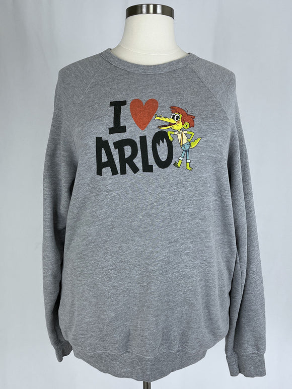 Size 2XL (18W) Gray ARLO Screen Print Sweatshirt