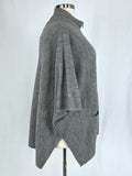 Beyond Threads Size Open Ash Gray Poncho NWT