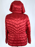 Lane Bryant Size 22/24 Red Quilted Hooded Coat NWOT