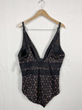 Swimsuits for All Size 24 Black & Beige Lace Swimsuit NWOT