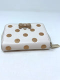 Kate Spade Ivory & Rose Gold Polka Dot Zip-Around Wallet NWOT