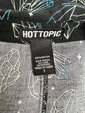Hot Topic Size 1X (14W/16W) Black & Teal Crystals Shirt