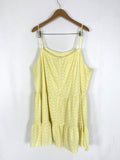 Fashion Nova Size 22W Pale Yellow Embroidered Eyelet Dress