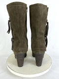 Kensie Size 10 Olive Green Layered Suede Boots