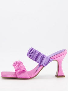 Asos Design Size 9 Pink & Purple Color Block Heels