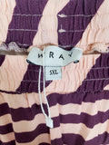 Wray Size 5X (28/30) Burgundy & Pink Swirl Stripes Lounge Pants NWOT