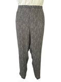 Eileen Fisher Size 24W (3X) Taupe & Black Diamond Print Pants NWT